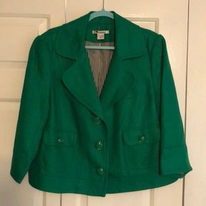 Kelly Green Jacket 3/4 Sleeve